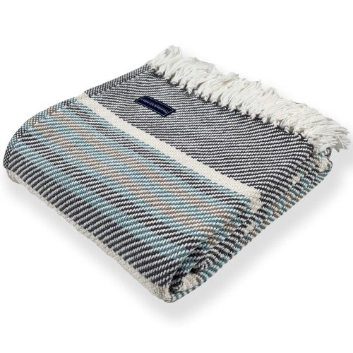 Adirondack Cotton Throw Slate Matka active Current group-gallery machine washable Stripes