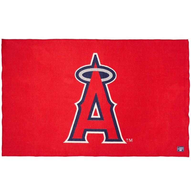 Los Angeles Angels Wool Throw Blanket Red active Current Dry clean or hand wash MLB personalization