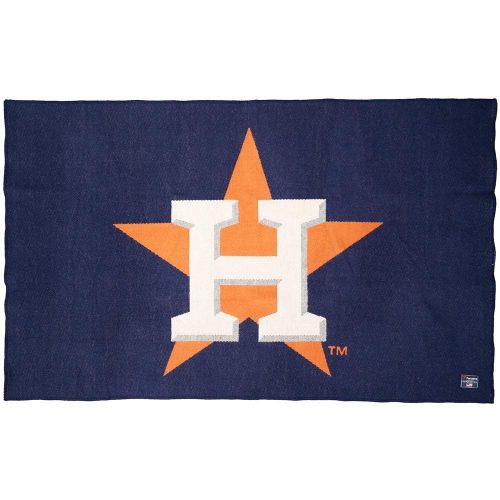 Houston Astros Wool Throw Blanket Navy active Current Dry clean or hand wash MLB personalization