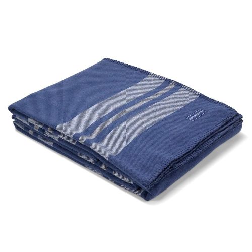 Cabin Wool Blanket - Blue Steel Blue Steel active Current Full King machine washable Queen Stripes Twin