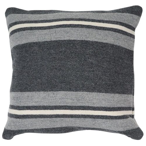 Cabin Pillow Case Charcoal Heather Gray Natural active Current Dry clean or hand wash group-gallery Stripes