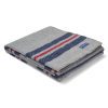 Cabin Wool Throw Heather Gray Navy Red active Current Full Price group-gallery machine washable personalization Stripes