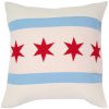 Chicago Flag Pillow Case Chicago Flag active Current Dry clean or hand wash