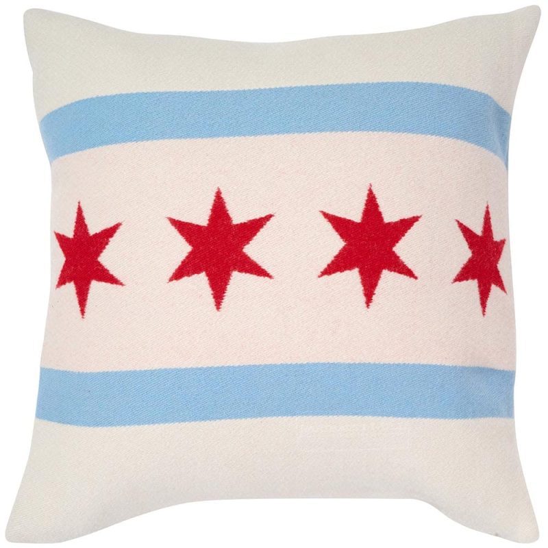 Chicago Flag Pillow Case Chicago Flag active Current Dry clean or hand wash