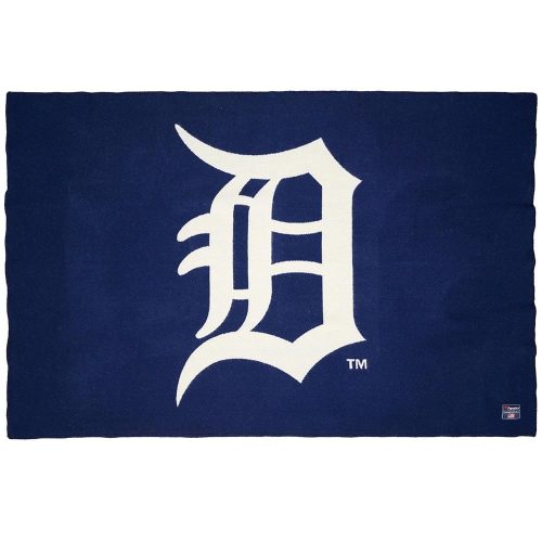 Detroit Tigers Wool Throw Blanket Navy active Current Dry clean or hand wash MLB personalization