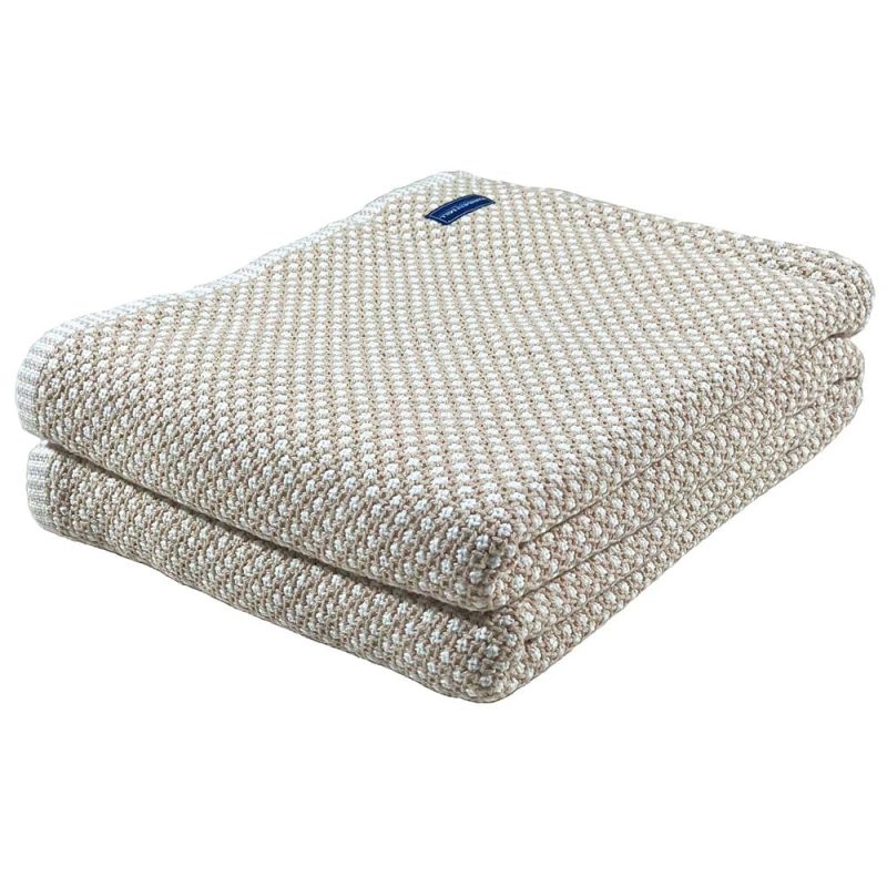 Edgecomb Cotton Blanket Oyster active Current Full group-gallery King machine washable personalization Queen Solids Twin