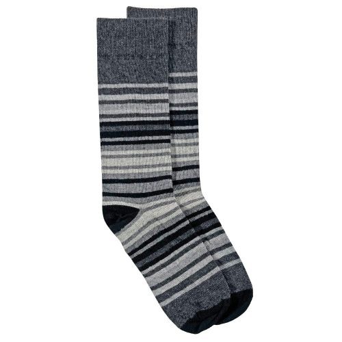 Festival Stripe Wool Sock - Charcoal Gray active Current Full Price machine washable