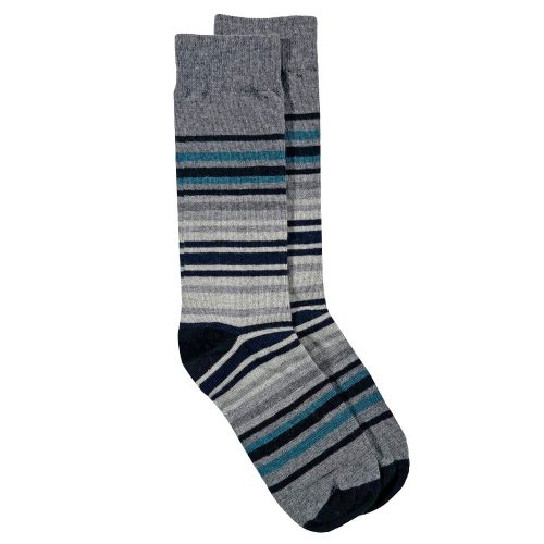 Festival Stripe Wool Sock - Teal Blue active Current Full Price machine washable