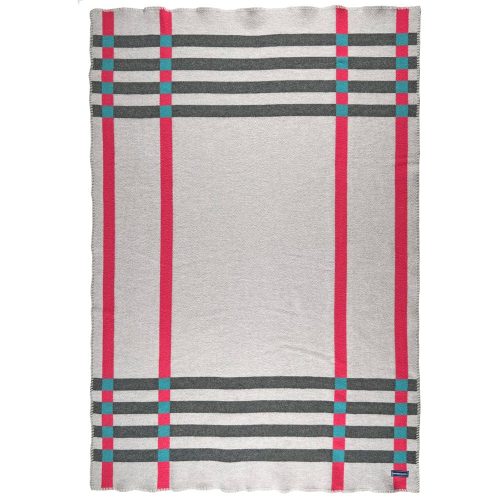 Framed Plaid Wool Throw - Granite/Smoke active Dry clean or hand wash group-gallery