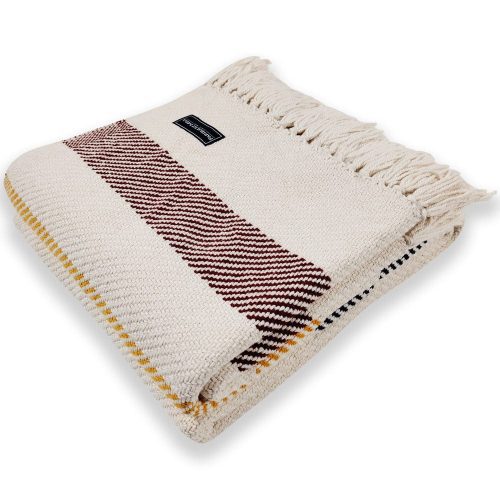 Frontier Cotton Throw Natural active Current Full Price machine washable Stripes