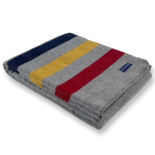 Frontier Wool Throw Blanket Gray active Current Dry clean or hand wash Full Price group-gallery personalization Stripes