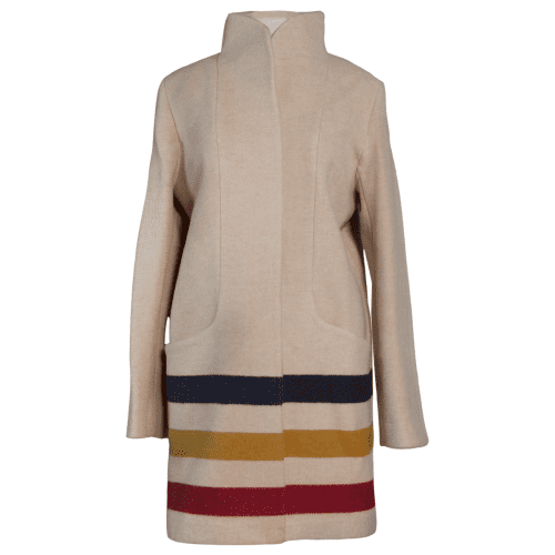 Women's Frontier Wool Coat - Natural Natural active dry clean only Full Price