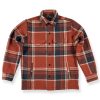 Heritage Plaid Shirt Jacket - Rust/Navy Natural active dry clean only Full Price