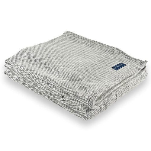 Factory Second Highlander Wool Blanket - Natural/Sky Natural Sky active dry clean only