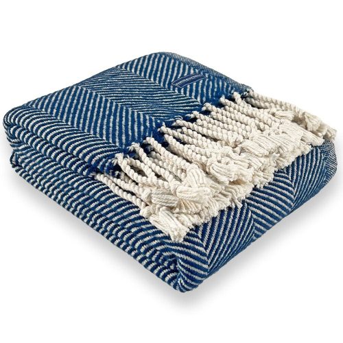 Islesboro Cotton & Alpaca Throw Indigo active Current dry clean only Full Price group-gallery