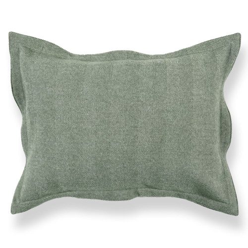 Coastal Cottage Herringbone Wool Sham Sage Green active Bed Shams Current group-gallery machine washable