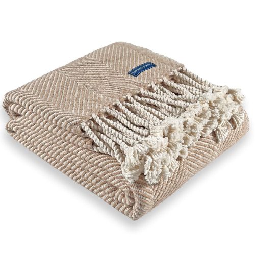 Islesboro Cotton & Alpaca Throw Natural Camel active Current dry clean only Full Price group-gallery