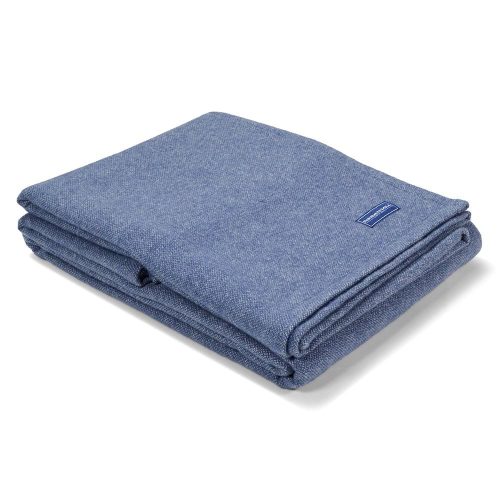 Lakefront Wool Blanket Blue Steel active Current Full group-gallery King machine washable personalization Queen Solids Twin