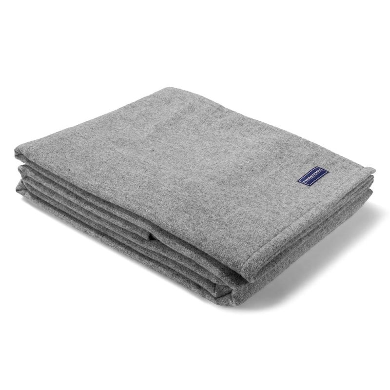 Lakefront Wool Blanket Gray active Current Full group-gallery King machine washable personalization Queen Solids Twin