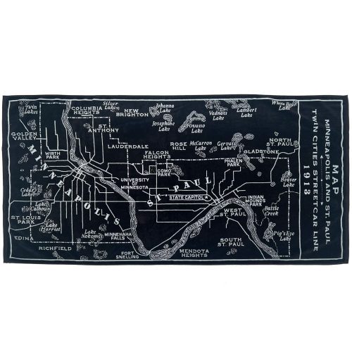 Minneapolis-Saint Paul Map Towel Minneapolis-Saint Paul active Current Full Price machine washable