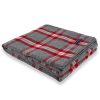 Minnehaha Falls Wool Throw Red Gray active Current Full Price group-gallery machine washable Patterns & Plaids personalization