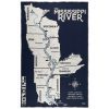 Mississippi River Wool Throw Mississippi River active Current Dry clean or hand wash Full Price Lakes & Maps