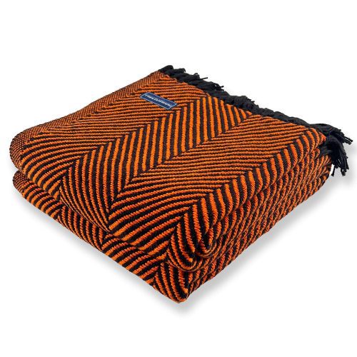 Halloween Monhegan Cotton Throw - Carved Pumpkin Orange Carved Pumpkin Orange active group-gallery machine washable