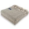 Monhegan Cotton Throw With Fringe - Stone Stone With Fringe active All Throws Best Seller Cotton Throws FWM Herringbone Collection Herringbone Throw machine washable Throws