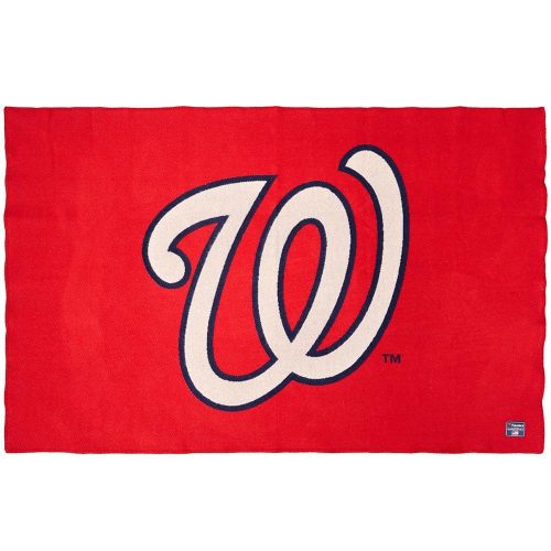 Washington Nationals Wool Throw Blanket Red active Current Dry clean or hand wash MLB personalization