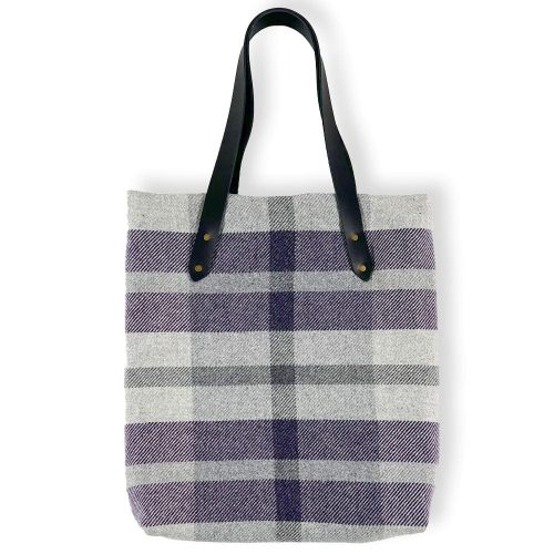 Northfield Plaid Alzheimer's Purple Market Tote Purple active Artist Collection Current