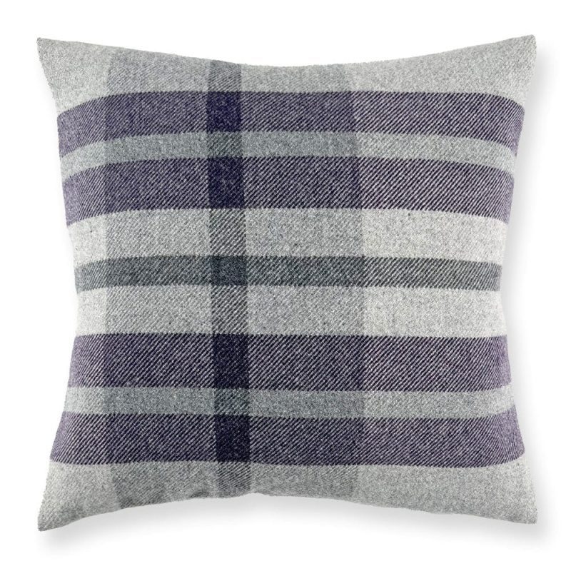 Northfield Plaid Alzheimer's Purple Pillow Case Purple active Current machine washable