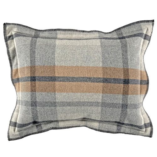 Northfield Plaid Wool Bed Sham Heritage Beige active Bed Shams Current machine washable