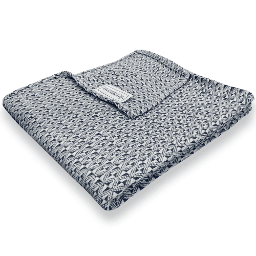 North Star Point Twill Throw - Blue Blue Current Full Price group-gallery Machine Washable north star sustainable throws