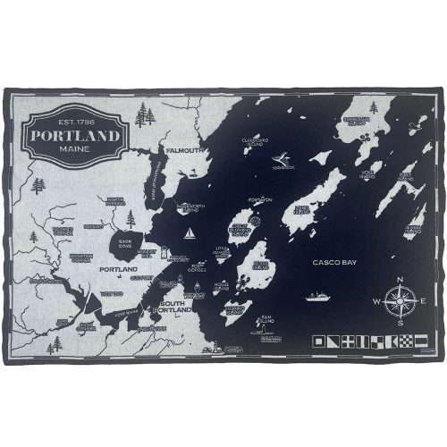 Portland Maine Map Wool Throw Blanket Portland active Current Dry clean or hand wash Full Price Lakes & Maps