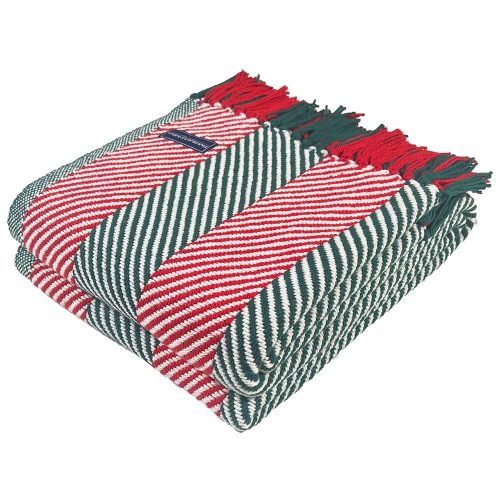 Christmas Monhegan Cotton Throw Natural Red Green active group-gallery machine washable