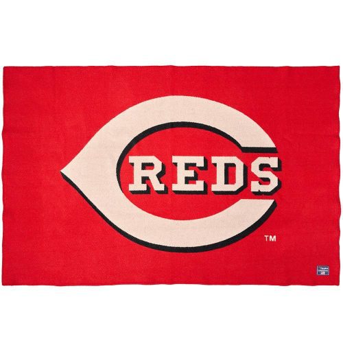 Cincinnati Reds Wool Throw Blanket Red active Current Dry clean or hand wash MLB personalization