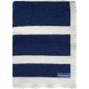 Factory Second Reversible Framed Stripe Wool Throw - Navy Navy Natural active Dry clean or hand wash