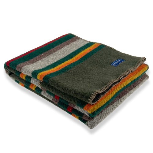 Santa Fe Wool Throw Blanket Olive active Current group-gallery machine washable personalization