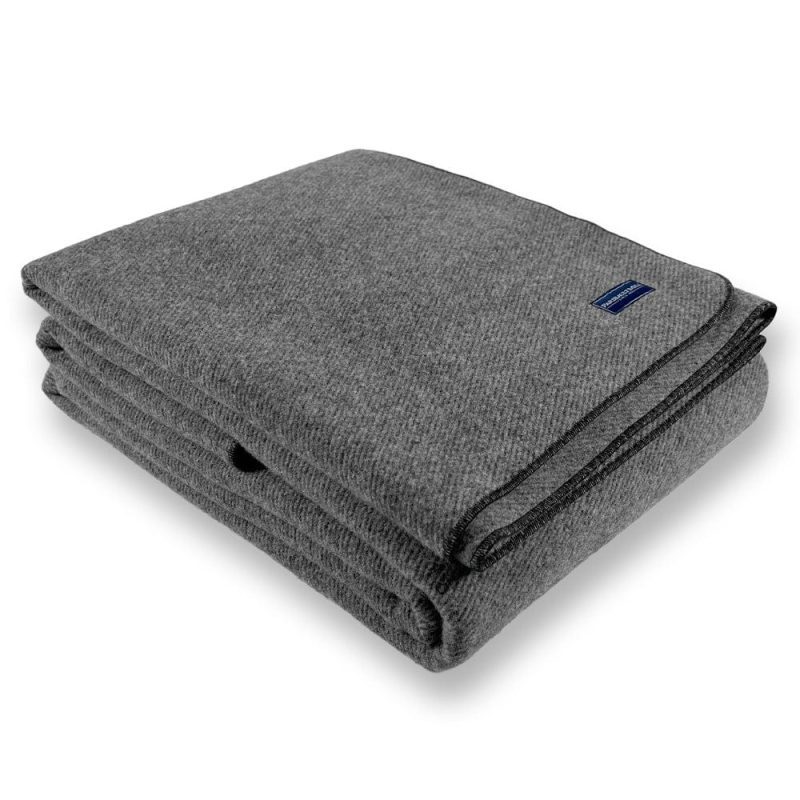 Summit Wool Blanket - Black Black active Current Dry clean or hand wash Full group-gallery King Queen Solids Twin