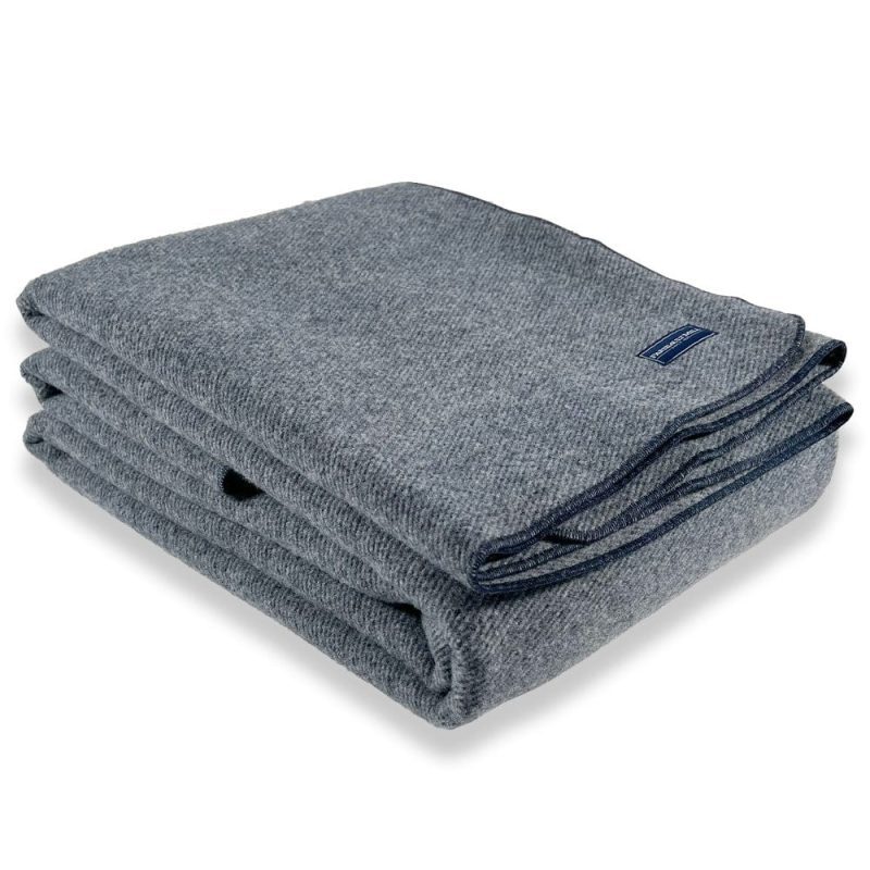 Summit Wool Blanket Navy active Current Dry clean or hand wash Full Full Price group-gallery King Queen Solids Twin