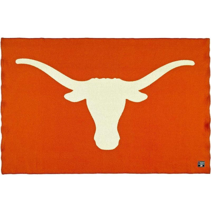 Texas Longhorns Wool Throw Burnt Orange active Current Dry clean or hand wash personalization