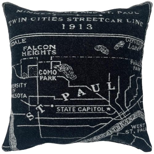 Minneapolis-Saint Paul Map Pillow Case Minneapolis-Saint Paul active Current Dry clean or hand wash