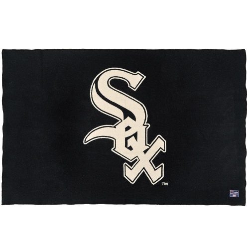 Chicago White Sox Wool Throw Blanket Black active Current Dry clean or hand wash MLB personalization