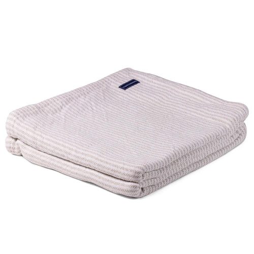 Winslow Cotton Blanket White Oyster active Current Full group-gallery King machine washable personalization Queen Stripes Twin