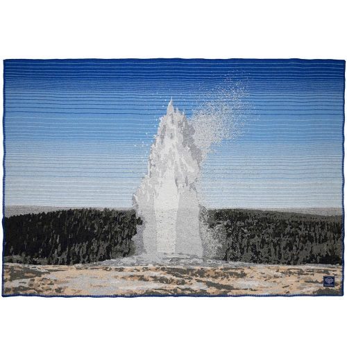 Yellowstone National Park Wool Throw Blue active Current Dry clean or hand wash