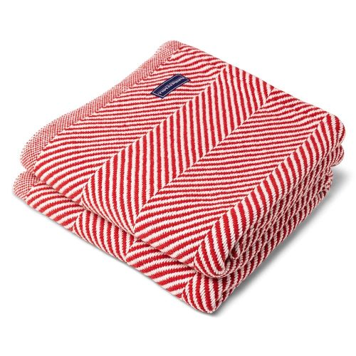 Monhegan Cotton Throw Without Fringe Breton Red Fringeless active All Throws Best Seller Cotton Throws Current Full Price FWM group-gallery Herringbone Collection Herringbone Throw machine washable personalization Regular Priced Throws