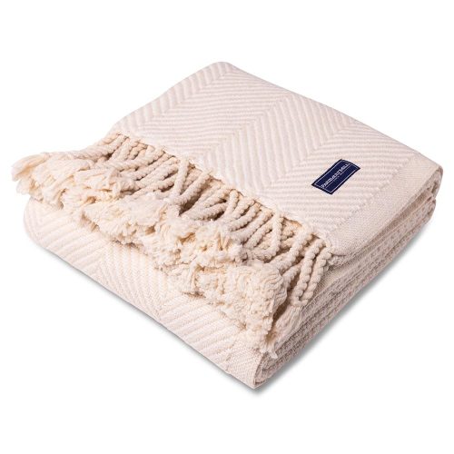 brahms mount monhegan cotton throw with fringe 30054483492973