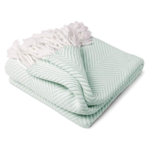 brahms mount monhegan cotton throw with fringe 30055459749997