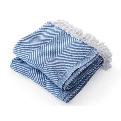 Monhegan Cotton Throw With Fringe - Clearance Colors With Fringe Baja Blue active All Throws Cotton Throws group-gallery Herringbone Collection Herringbone Throw machine washable Throws