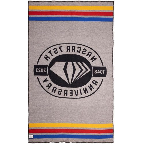 faribault mill black nascar 75th anniversary wool throw 30066681938029